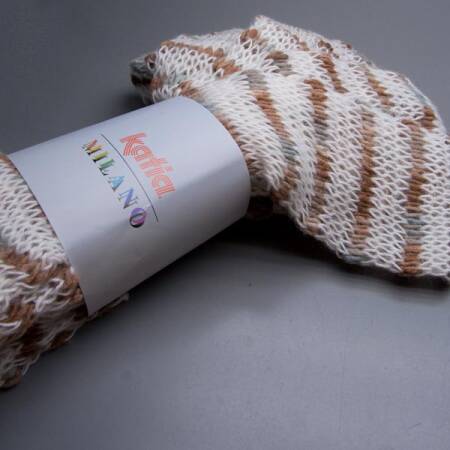 Katia Milano 050 wollweiß braun 150g
