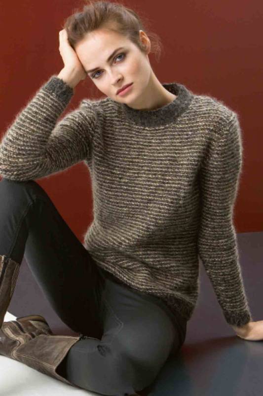 Pullover - Lang Yarns Mohair Trend und Yara - Strickset mit Anleitung in garnwelt-Box XL
