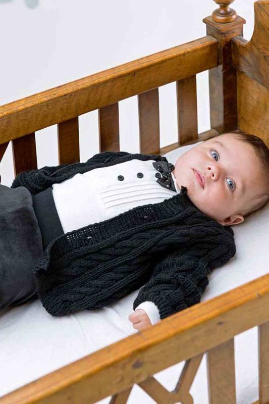Knabenjacke - Lang Yarns Baby Cotton - Strickset mit Anleitung in garnwelt-Box