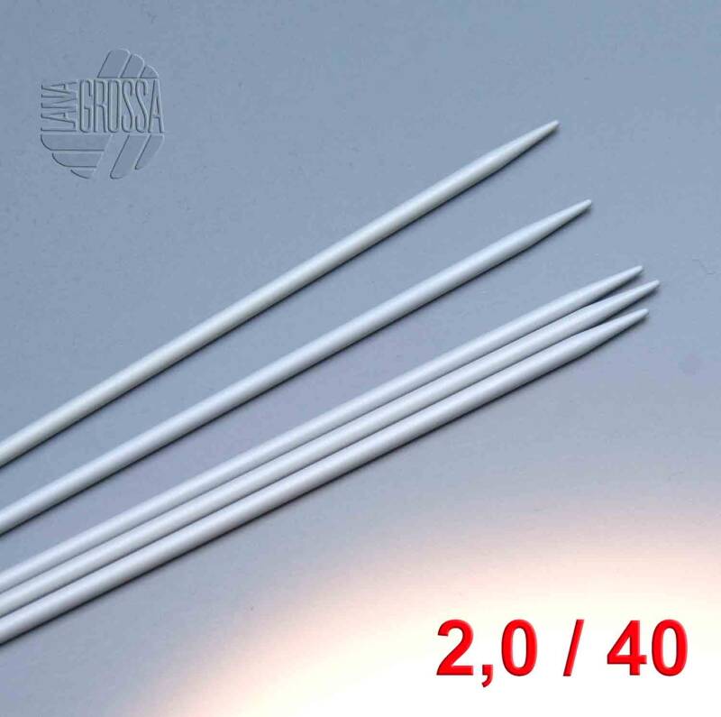 Lana Grossa Nadelspiel / Strumpfstricknadeln Aluminium... Lana Grossa Nadelspiel / Strumpfstricknadeln Aluminium 40cm / 2,0mm