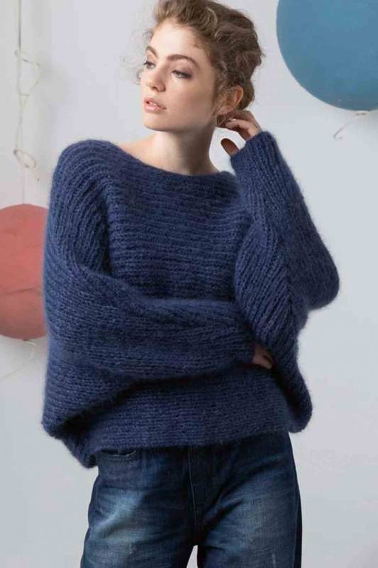 Pullover - Lang Yarns Mohair Trend - Strickset mit Anleitung in garnwelt-Box L-XL