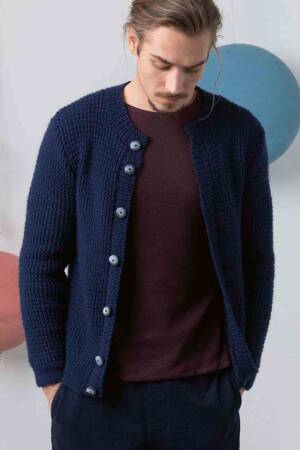 Herrenjacke - Lang Yarns Stockholm - Strickset mit Anleitung in garnwelt-Box