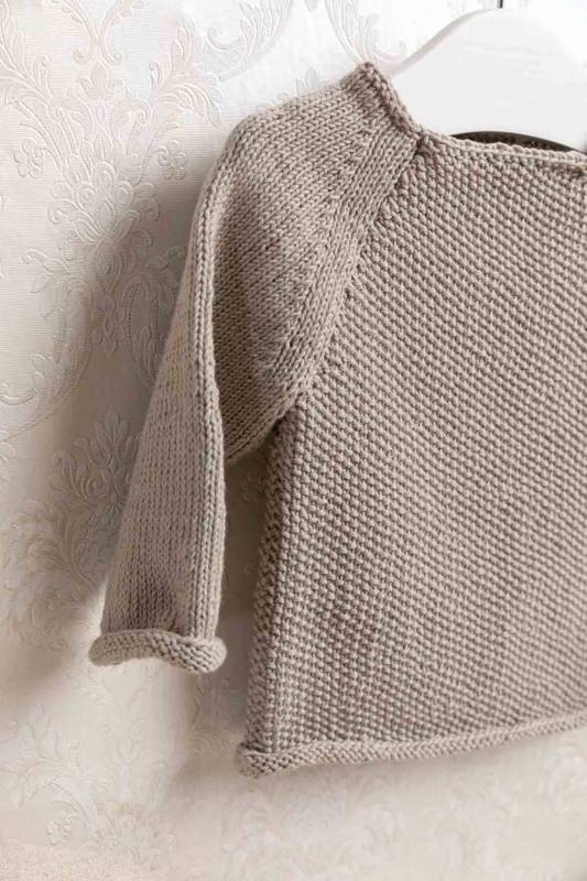 Pullover - Lang Yarns Baby Cotton - Strickset mit Anleitung in garnwelt-Box 68-74