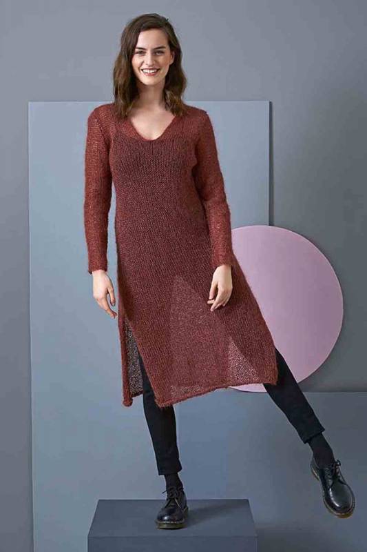 Kleid - Lang Yarns Mohair Luxe und Canapa - Strickset mit Anleitung in garnwelt-Box XL