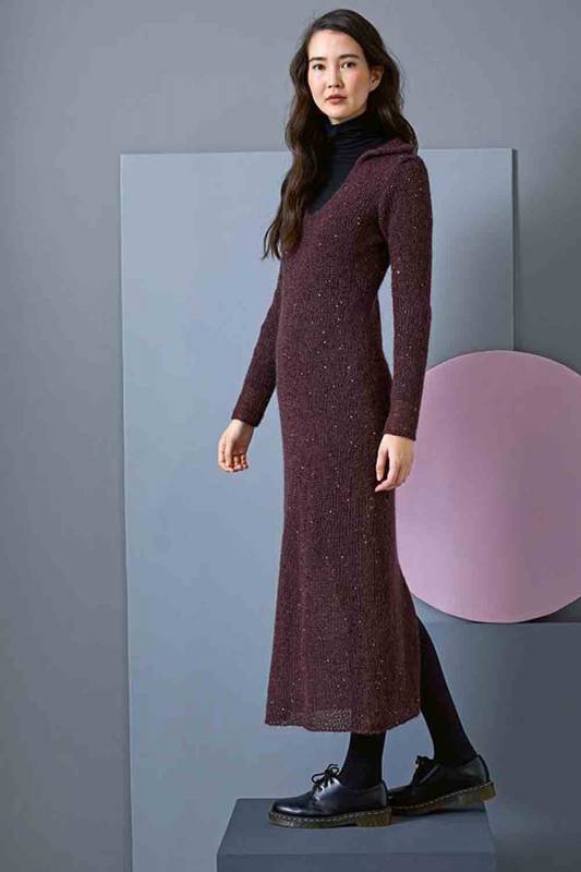Kleid - Lang Yarns Mohair Luxe Paillettes und Canapa - Strickset mit Anleitung in garnwelt-Box