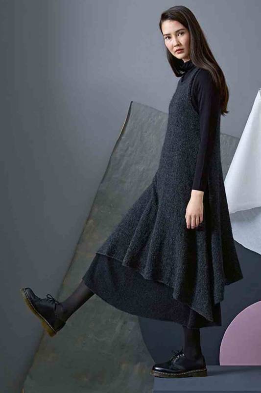 Kleid - Lang Yarns Lusso - Strickset mit Anleitung in garnwelt-Box L-XL