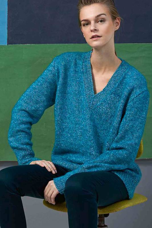 Oversize Pullover - Lang Yarns Angelina - Strickset mit Anleitung in garnwelt-box XL