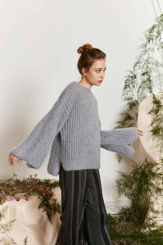 Pullover - Lang Yarns Mohair Luxe und Mohair Luxe Lame - Strickset mi