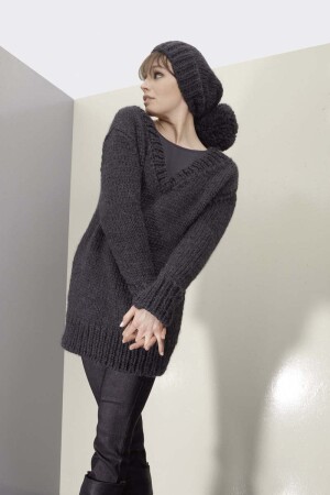 Strickset Pullover mit V-Ausschnitt Lang Yarns ANDINA mit Anleitung in garnwelt-Box XL