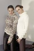 Strickset Rollkragenpullover mit Noppen Lang Yarns MERINO...