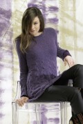 Strickset Longpullover mit Zopfpartien Lang Yarns ALPACA SUPERLIGHT mit Anleitung in garnwelt-Box M