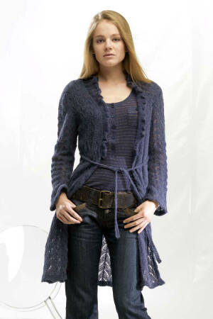 Strickset Leichte Jacke Lang Yarns ALPACA SUPERLIGHT mit Anleitung in garnwelt-Box