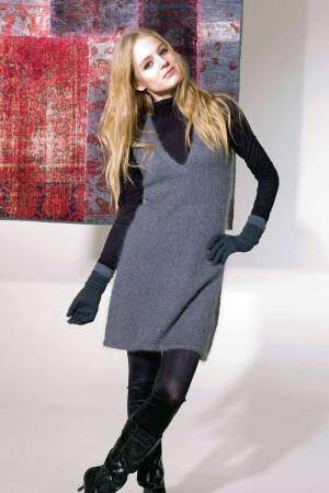Strickset Kleid Lang Yarns MOHAIR LUXE LAMÉ mit Anleitung in garnwelt-Box S