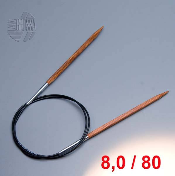 Lana Grossa Rundstricknadel Design-Holz Quattro 80cm / 8,0mm Lana Grossa Rundstricknadel Design-Holz Quattro 80cm / 8,0mm