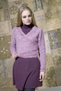 Strickset Wickelpullover Lang Yarns DONEGAL mit Anleitung in garnwelt-Box M