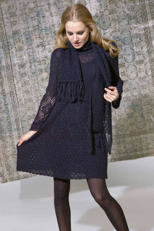 Strickset Kleid Lang Yarns ALPACA SUPERLIGHT mit Anleitung in garnwelt-Box S-M