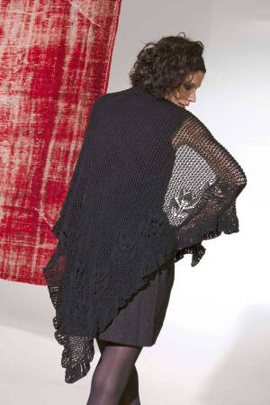 Strickset Dreiecktuch Lang Yarns MERINO  LACE mit Anleitung in garnwelt-Box one size