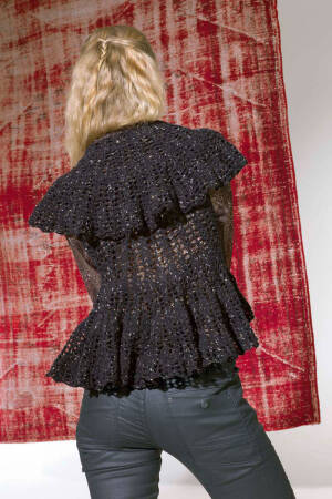 Strickset Häkelbolero Lang Yarns DONEGAL mit Anleitung in garnwelt-Box