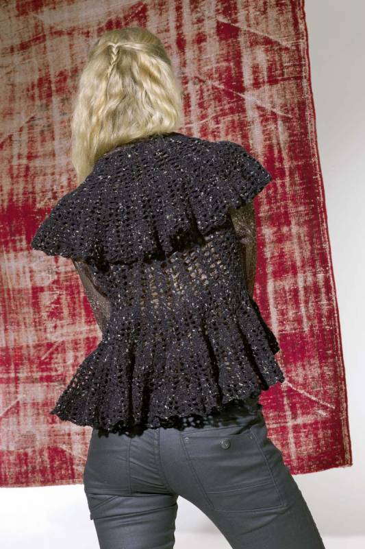 Knitting set Crocheted bolero DONEGAL with knitting instructions in garnwelt box in size S
