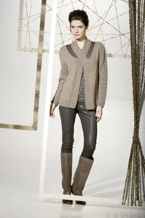 Strickset Jacke Lang Yarns NOVENA mit Anleitung in garnwelt-Box S