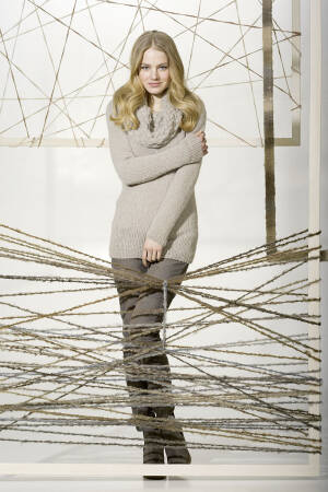 Strickset Pullover mit separatem Kragen Lang Yarns ALPACA SUPERLIGHT mit Anleitung in garnwelt-Box L