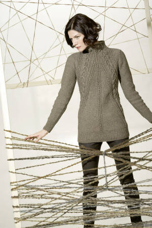 Strickset Longpullover Lang Yarns YAK mit Anleitung in garnwelt-Box S