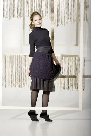 Knitting set Long skirt  with knitting instructions in garnwelt box