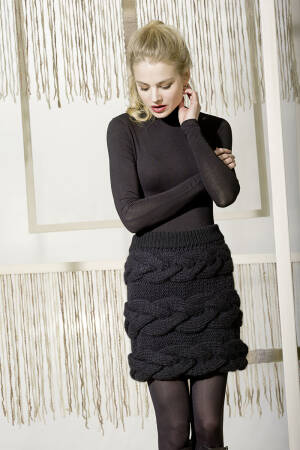 Strickset Jupe Lang Yarns MALOU / MERINO+ mit Anleitung in garnwelt-Box S-M