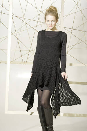 Strickset Kleid Lang Yarns MERINO  LACE mit Anleitung in garnwelt-Box S