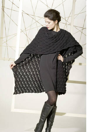 Knitting set Shawl CASHMERE PREMIUM with knitting instructions in garnwelt box