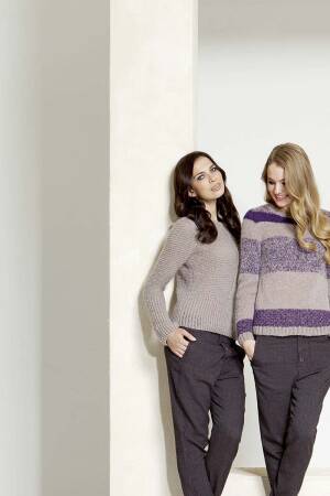 Knitting set Pullover  with knitting instructions in garnwelt box in size S