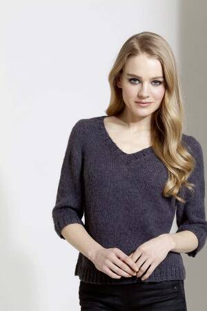 Strickset Pullover Lang Yarns MERINO  LACE / ALPACA SUPERLIGHT mit Anleitung in garnwelt-Box S