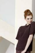 Knitting set Cable pullover  with knitting instructions...