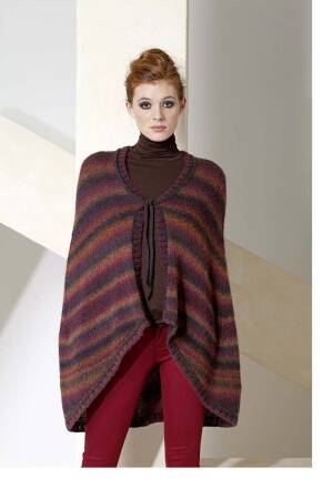 Strickset Umhang mit Anleitung in garnwelt-Box one size