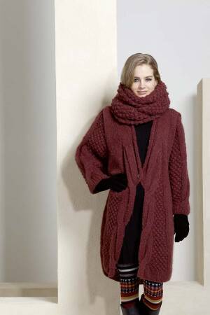 Strickset Mantel und Rundschal mit Anleitung in garnwelt-Box