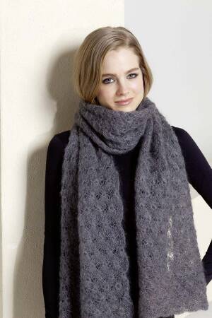 Knitting set Shawl MOHAIR LUXE LAME with knitting instructions in garnwelt box