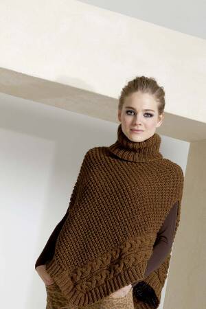 Strickset Poncho Lang Yarns YAK mit Anleitung in garnwelt-Box