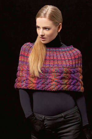 Strickset Cape Lang Yarns FORTE mit Anleitung in garnwelt-Box S-M