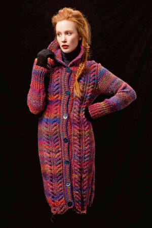 Strickset Mantel Lang Yarns FORTE mit Anleitung in garnwelt-Box