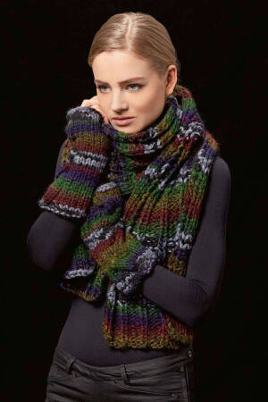 Strickset Schal mit Anleitung in garnwelt-Box ca 27 x 160 cm