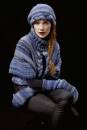 Knitting set Cape  with knitting instructions in garnwelt box