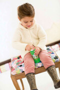 Strickset Kapuzenjacke Lang Yarns MERINO  mit Anleitung in garnwelt-Box 68-74