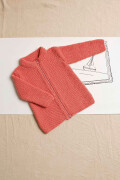 Knitting set Coat with zipper  with knitting instructions in garnwelt box in size 92-98