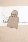 Knitting set Sleevles pullover with hood MERINO 200 BEBE with knitting instructions in garnwelt box in size 74