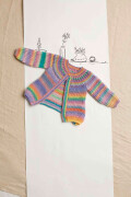 Knitting set Cardigan MILLE COLORI BABY with knitting instructions in garnwelt box in size 92-98