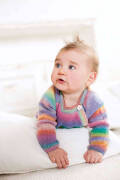 Strickset Wickeljacke Lang Yarns MILLE COLORI BABY mit Anleitung in garnwelt-Box 68-74