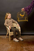 Knitting set Pullover  with knitting instructions in garnwelt box in size 110