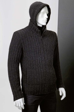 Knitting set Cardigan with hood CASHMERE PREMIUM with knitting instructions in garnwelt box in size M