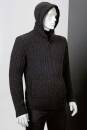 Knitting set Cardigan with hood CASHMERE PREMIUM with knitting instructions in garnwelt box in size L