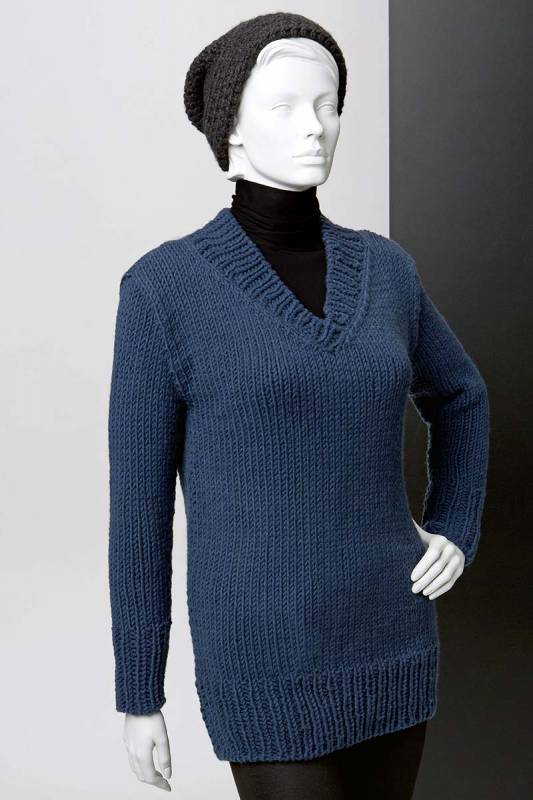 Strickset Pullover mit V-Ausschnitt CASHMERE BIG mit Anleitung in garnwelt-Box in Gre S